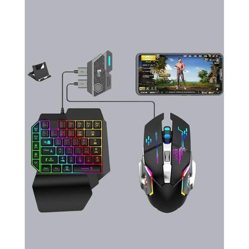 Mobil  Oyun Seti 5in1 X8 Pro Çipset Rgb Klavye Mouse Telefon Tutucu