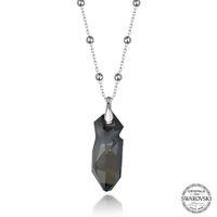 Swarovski Crystal Taşlı Top Zincir Lucky Life 925 Ayar Gumuss  Lucky Life Lucky Life Kadın Kolye