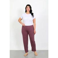 Kadın Büyük Beden Mürdüm Tek Alt Pijama