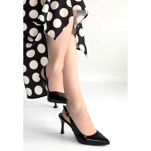 Uster Siyah Rugan Topuklu Ayakkabı