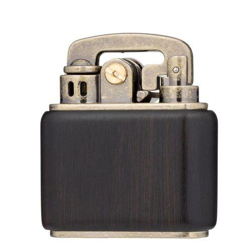 Honest Vintage Benzinli Ahşap Çakmak Siyah