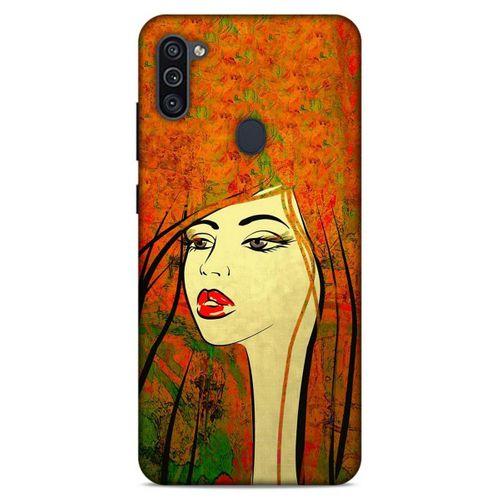 Lopard Samsung Galaxy M11 Uyumlu Kılıf Sürreal Yüzler ♀ (30) Silicone Case Desenli