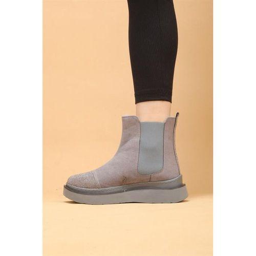Pierra Kadın Gri Renkli Slip-On Süet Bot