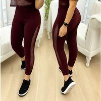 Kadın Yüksek Bel File Detaylı Dar Kesim Viskon Iki Iplik Pantolon