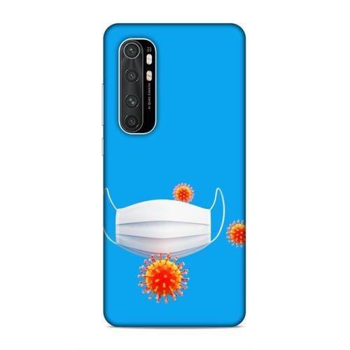 Xiaomi Mi Note 10 Lite Kılıf Maske Ve Virusler Arka Kapak Silikon Koruma Full Koruyucu