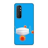 Xiaomi Mi Note 10 Lite Kılıf Maske Ve Virusler Arka Kapak Silikon Koruma Full Koruyucu