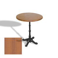 Dockers Çipa 1002 Döküm Ayak Yuvarlak Masa Çap 70cm - (Werzalit, Wermodin ve Allzalit Tabla) - Koyu Ahşap