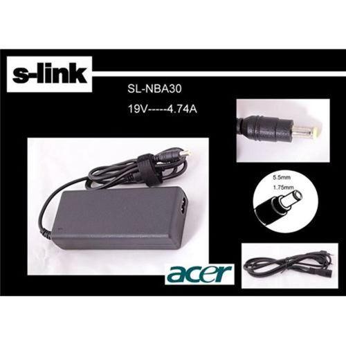 S-LINK SL-NBA30, 19V, 4.74A, 5.5x1.75, Notebook Adaptörü