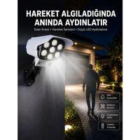 Solar Bahçe Lambası Uzaktan Kumandalı Kamera Görünümlü Hareket Sensörlü