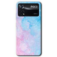 Poco x4 Pro Kılıf HD Desen Baskılı Arka Kapak + Temperli Cam - Blue Art