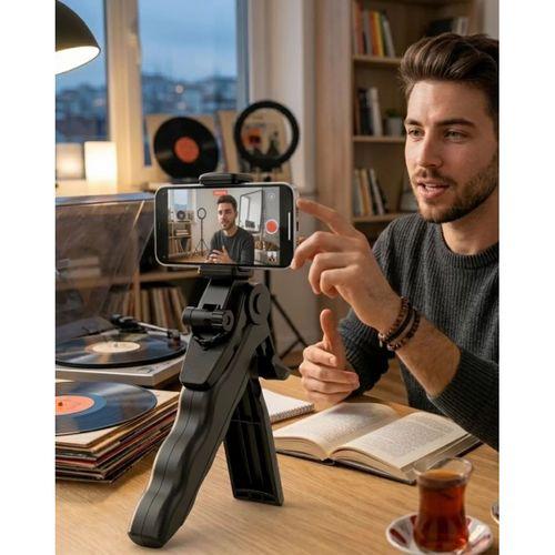 Telefon Tripodu Masaüstü Stand 360 Derece Dönebilen Telefon Tutucu