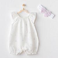 Andywawa AC25573 Magical Butterfly Müslin Bebek Tulum Takım White
