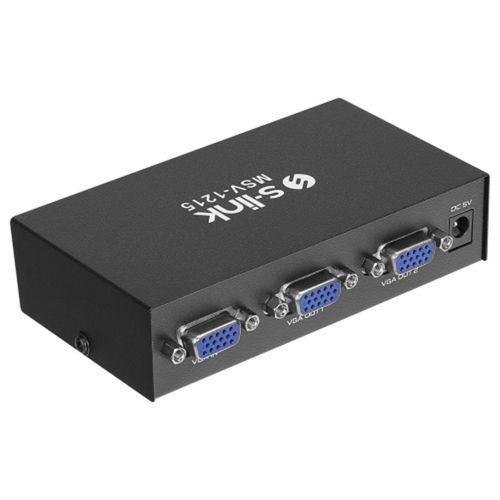 S-Link MSV-1215, 2xVGA, D-Sub Monitör Çoklayıcı, 150Mhz (1PC-2Monitör)
