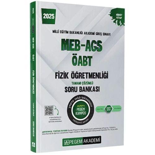 2025 MEB AGS ÖABT Fizik Öğretmenliği Tamamı Çözümlü Soru Bankası Pegem Yayınları