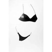 Siyah Harness Takım Suni Deri Zincir Detaylı - Brf1169