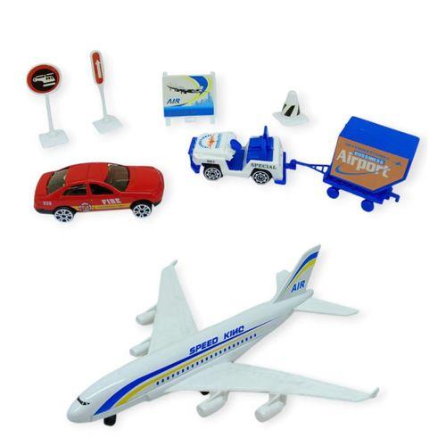 Havaalanı Seti Metal Arabalı - 89730 - Arabalı Set