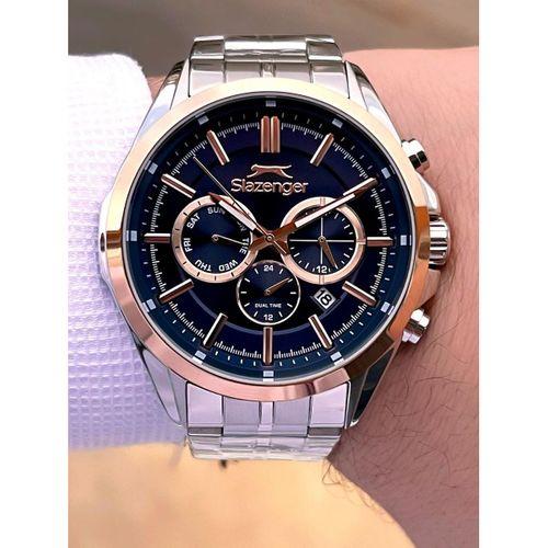 Slazenger Kasa Ve kordon Çelik 2 Yıl Garantili 10 Atm Fonksiyonları Aktif Erkek Kol Saati E.2567.M1