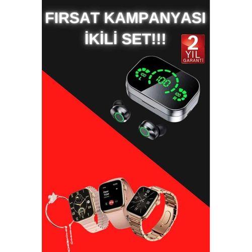Yeni Nesil Kaliteli Akıllı Saat Ve Kablosuz Bluetooth Kulaklık Yüksek Ses Kaliteli Yeni Nesil