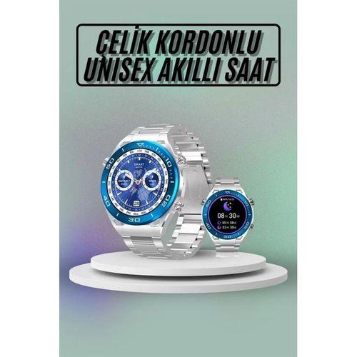 Akıllı Saat Çelik Kordonlu Amoled Ekran Android Ve İos Uyumlu Çağrı Cevaplayabilen