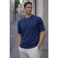 Beckett Reglan Kol İnce Triko Kısa Kollu Erkek T-Shirt - Lacivert