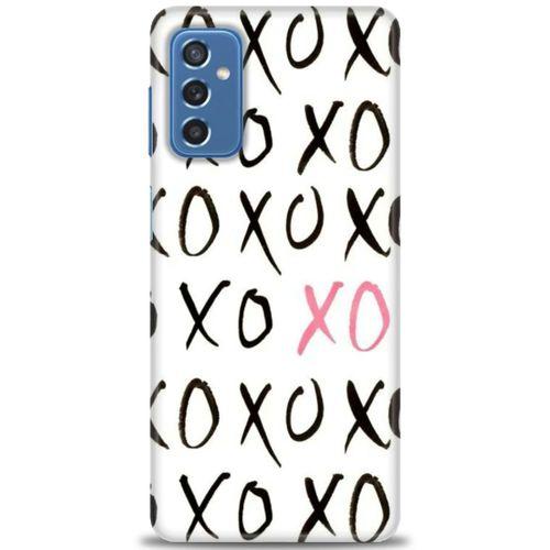 Samsung Galaxy M52 5G Kılıf HD Baskılı Kılıf - XOXO + Tam Ekran Koruyucu