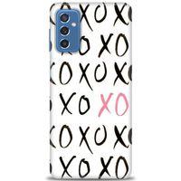 Samsung Galaxy M52 5G Kılıf HD Baskılı Kılıf - XOXO + Tam Ekran Koruyucu