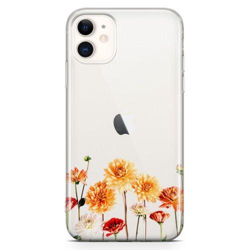 Apple iPhone 11 Kılıf Buket Çiçek Arka Kapak Koruma Desenli Full Koruyucu