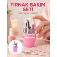 Tırnak Bakım Manikür Pedikür Seti 4 Parça Pembe Minimal Ve Dayanıklı Yeni Nesil
