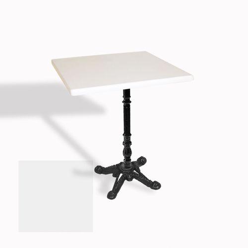 Dockers Çipa 1004 Döküm Ayak Kare Masa 80X80 cm - (Werzalit, Wermodin ve Allzalit Tabla) - Beyaz
