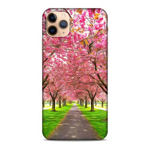 Lopard Apple Iphone 11 Pro Uyumlu Kılıf Bahar (42) Rugged Armor Kılıf Pembe Ağaç