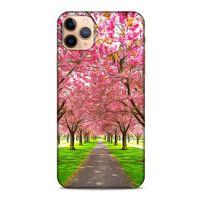 Lopard Apple Iphone 11 Pro Uyumlu Kılıf Bahar (42) Rugged Armor Kılıf Pembe Ağaç