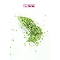 Dökme Cam Kum Boncuk (11/0) 2 mm - 60 Gram -  Açık Yeşil - BNC038