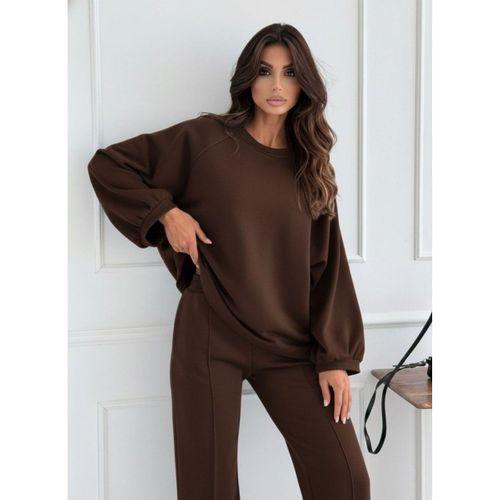 Kadın Uzun Kollu Geniş Kesim Modal Bluz Ve Pantolon Ikili Takım