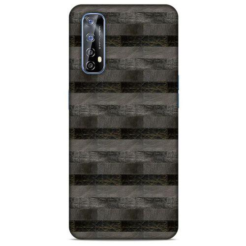 Huawei P Smart 2021 Kılıf Patchwork (23) Ultra Koruma Kılıfı Siyah Gri