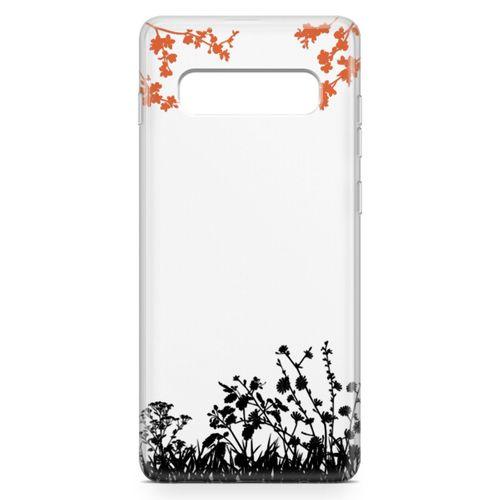 Samsung Galaxy S10 Plus Kılıf Ot Bahçesi Arka Kapak Koruma Desenli Full Koruyucu