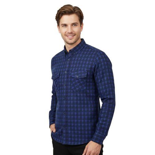 Erkek Kışlık Silim Fit Uzun Kol Çift Cep Kapak Gömlek 2416 BGL-ST04800