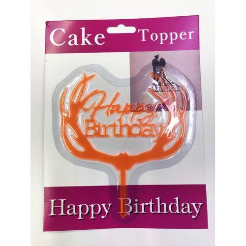 Eğitici Oyuncak Happy Birthday Yazılı Turuncu Dallı Pasta Kek Çubuğu