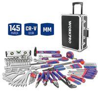 WORKPRO WP209089 145 Parça CR-V Profesyonel El Aleti Tamir Seti Tamir Bakım Çantası