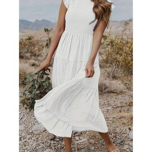 Kadın Kısa Kollu Kolları Volanlı Gipeli Aerobin Elbise