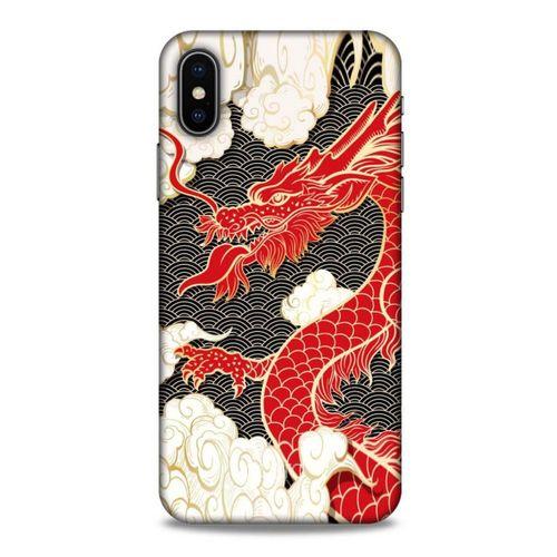 Apple iPhone XS Kılıf Japonya (6) Silikon Kılıf Ejderha