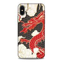 Apple iPhone XS Kılıf Japonya (6) Silikon Kılıf Ejderha