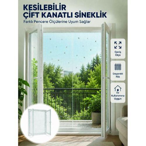 Kesilebilir Çift Kanatlı Pencere Sinekliği Dayanıklı File