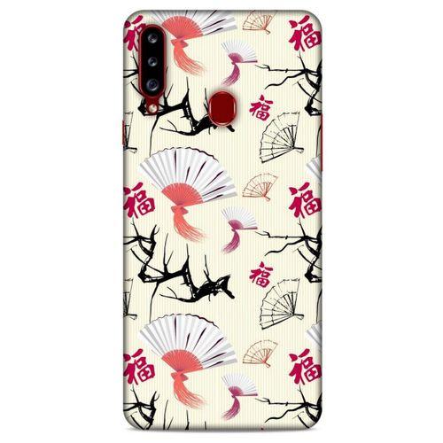 Samsung Galaxy A20s Kılıf Japonya (44) Tough Armor Kılıf Japon Yelpazesi Çiçeği