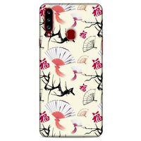 Samsung Galaxy A20s Kılıf Japonya (44) Tough Armor Kılıf Japon Yelpazesi Çiçeği