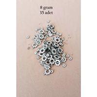 Oya Abiye Bileklik Kolye Pleksi Metalik Plastik Pul Gümüş Renk 8 gram 35 adet - BNC501