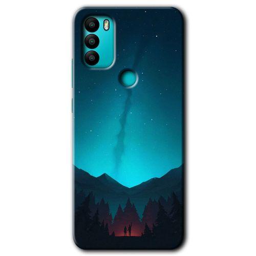 Potkal Hediye Fabrikası General Mobile GM 21 Plus HD Baskılı Kılıf + 9D Tam Ekran Koruyucu - Night Fores Mount