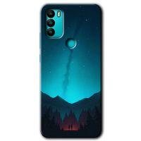 Potkal Hediye Fabrikası General Mobile GM 21 Plus HD Baskılı Kılıf + 9D Tam Ekran Koruyucu - Night Fores Mount