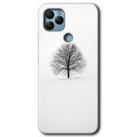 Potkal Hediye Fabrikası General Mobile GM 22 Plus HD Baskılı Kılıf + 9D Tam Ekran Koruyucu - Alone Tree