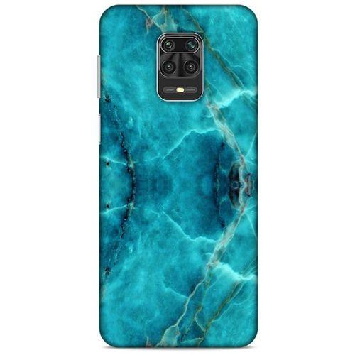 Mermer Desenli (13) Tema Silikon Kap Turkuaz Xiaomi Redmi Note 9 Pro Kılıf