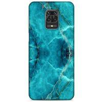 Mermer Desenli (13) Tema Silikon Kap Turkuaz Xiaomi Redmi Note 9 Pro Kılıf